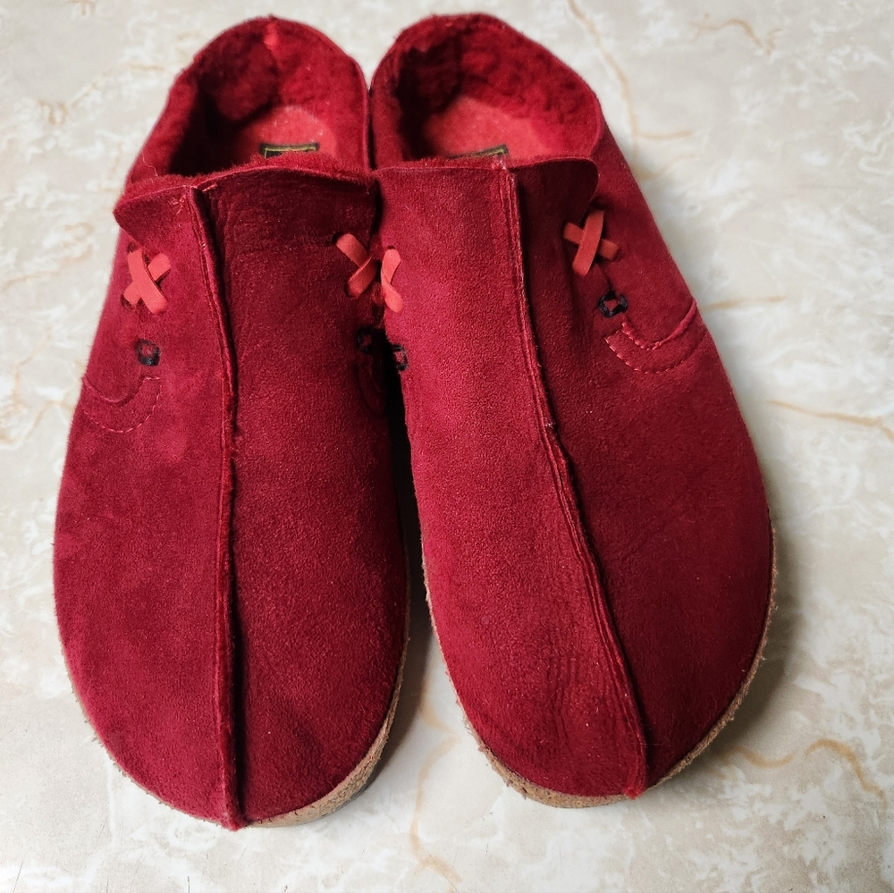 Haflinger German Slip On Shoes Slippers Sz 41 Red
